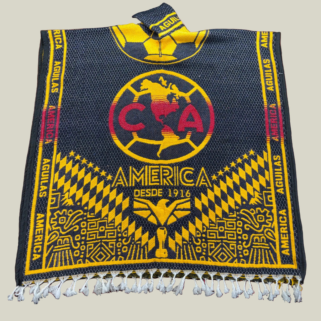 Club América poncho, Club América hoodie, Águilas poncho, Mexican soccer poncho, Liga MX poncho, baja hoodie, hooded poncho, Club América fan gear, Mexican streetwear, oversized poncho, artisan gaban, soccer baja hoodie, Somos Águilas hoodie