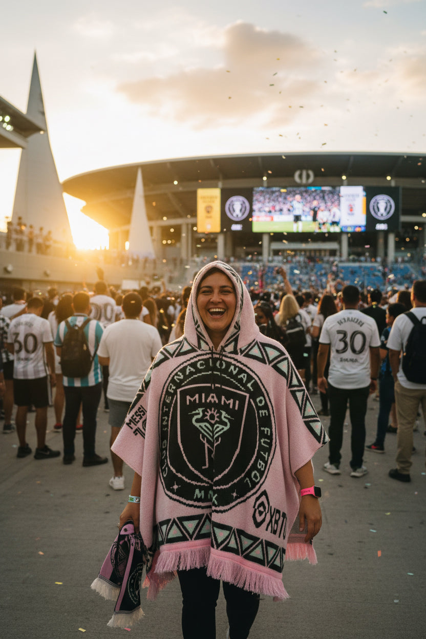 Premium Soccer Poncho - Miami Game Day Poncho