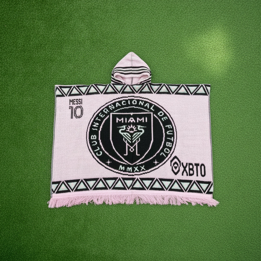 Premium Soccer Poncho - Miami Game Day Poncho